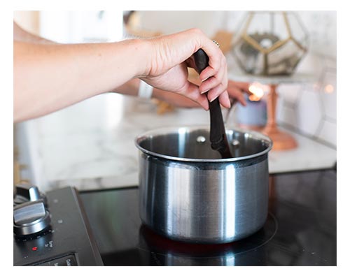 Cooking with non-stick pot